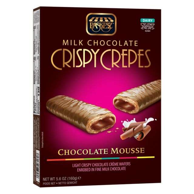 Paskesz Milk Chocolate Crispy Crepes Chocolate Mousse 5.6 Oz-PP03180