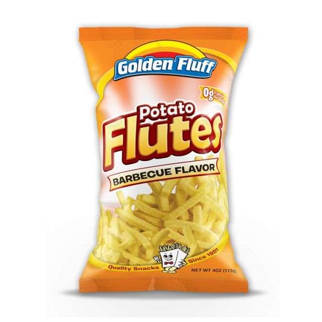 Golden Fluff Large Potato Flutes Bbq 4 Oz-PP07101