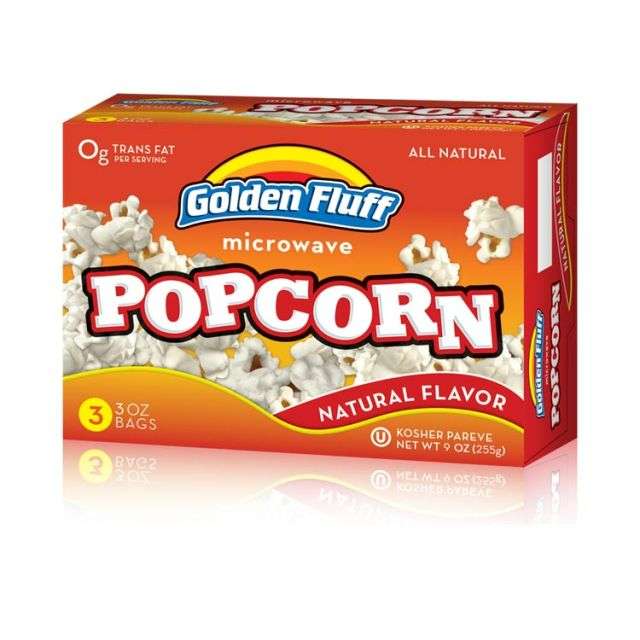 Golden Fluff Microwave Popcorn Regular 9 Oz-121-352-18