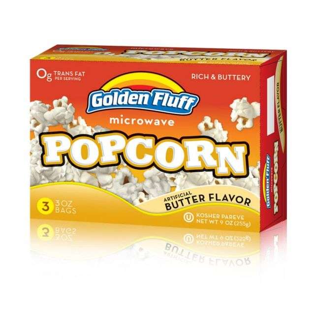 Golden Fluff Microwave Popcorn Butter 9 Oz-PP07114