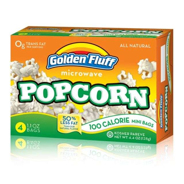 Golden Fluff Microwave Popcorn 100 Calorie Popcorn 4.4 Oz-121-352-21