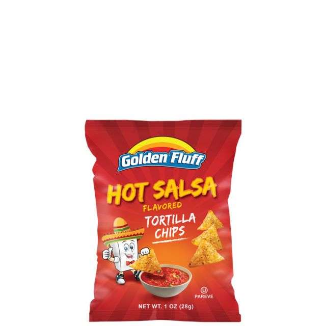 Golden Fluff Small Tortilla Chips Hot Salsa 1 Oz-121-353-05