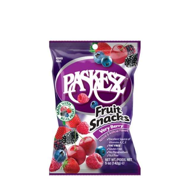 Paskesz Fruit Snacks Very Berry Peg Bag 5 Oz-PP12220
