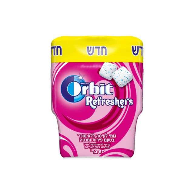 Orbit Refreshers Bubblemint Gum Jar 2.34 Oz-121-305-32