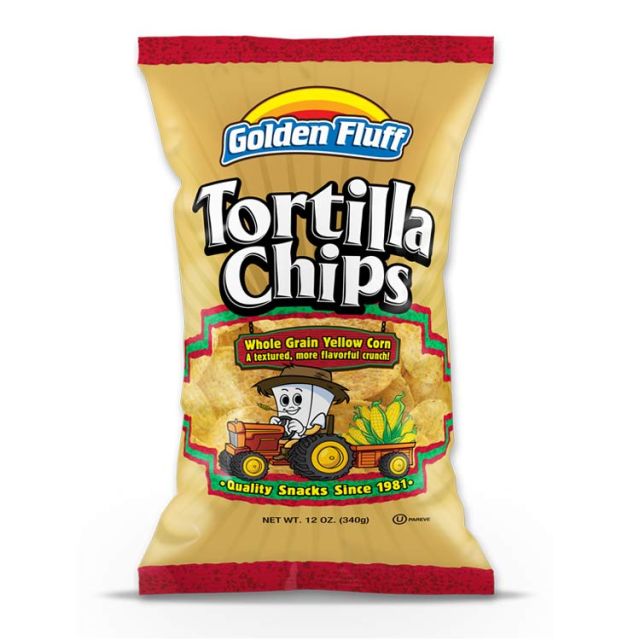 Golden Fluff Large Tortilla Chips 12 Oz-121-353-09