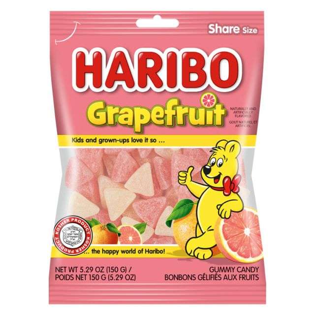 Paskesz Haribo Grapefruit Gummies 5.29 Oz-121-355-17