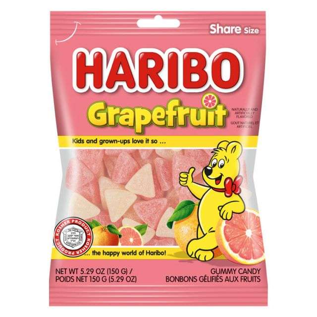 Paskesz Haribo Grapefruit Gummies 5.29 Oz-PP12193
