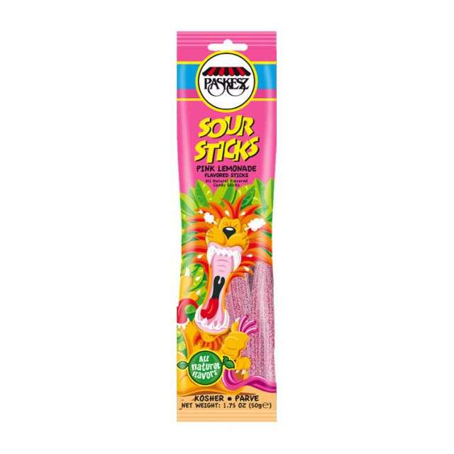 Paskesz Sour Sticks Pink Lemonade 1.75 Oz-PP30126