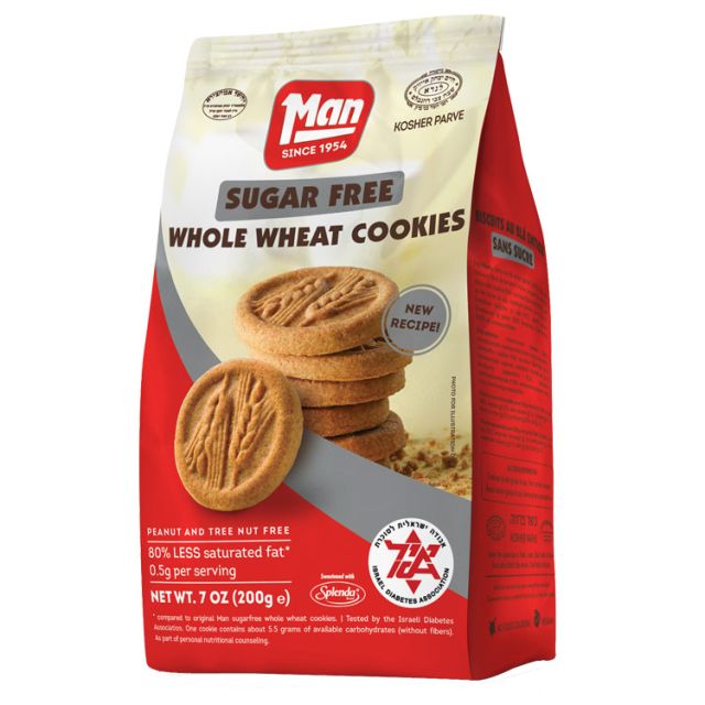 Man Sugar Free Whole Wheat Cookies 7 Oz-121-229-43