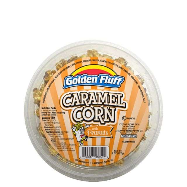 Golden Fluff Caramel Popcorn With Peanuts 8 Oz-121-352-23