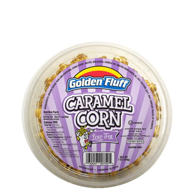 Golden Fluff Caramel Popcorn Low Fat 7 Oz-121-352-24