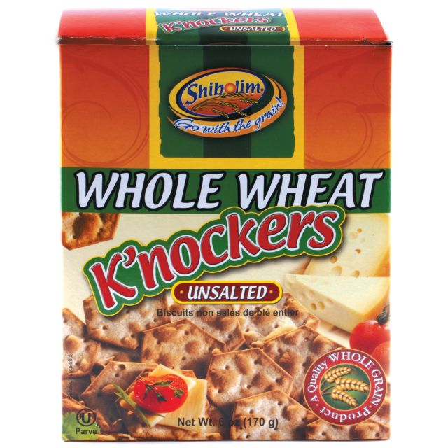 Shibolim Crackers Whole Wheat Unsalted Knockers 6 Oz-121-317-43