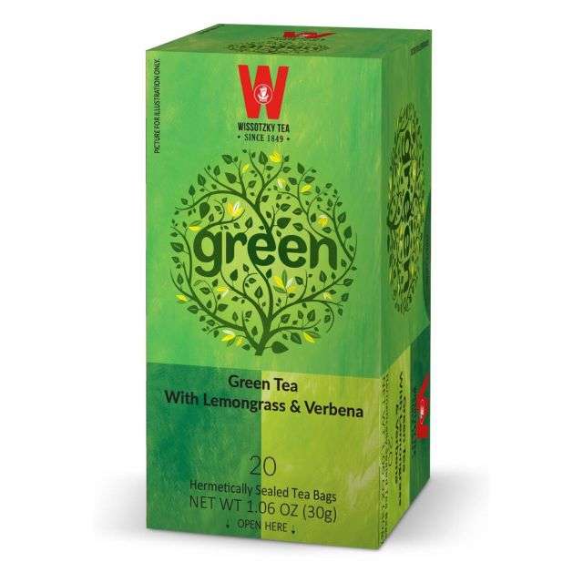 Wissotzky Lemongrass & Verbena Green Tea - 20 bags 1.06 Oz-PK260361