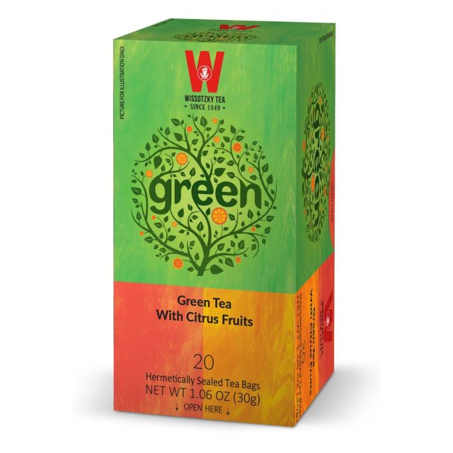 Wissotzky Citrus Green Tea - 20 bags 1.06 Oz-04-745-02