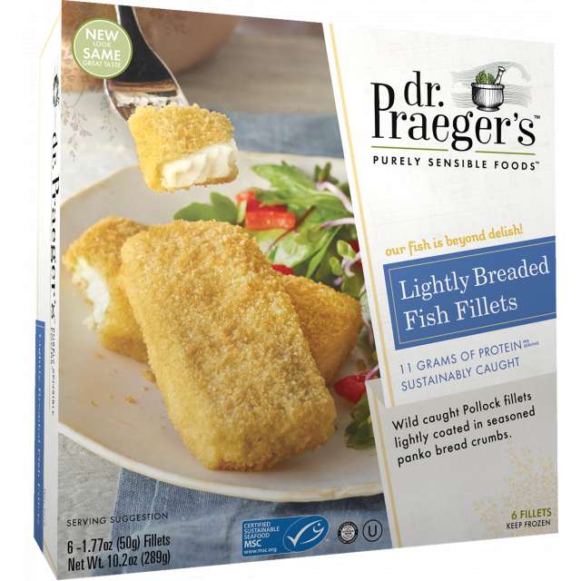 Dr. Praegers Lightly Breaded Fish Fillets 10.2 Oz-PK980201