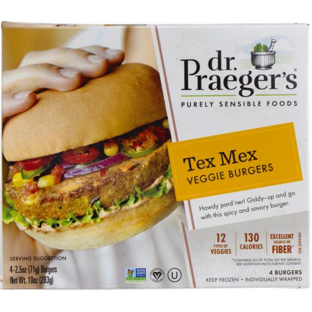 Dr. Praegers Tex Mex Veggie Burgers 10 Oz-PK980105