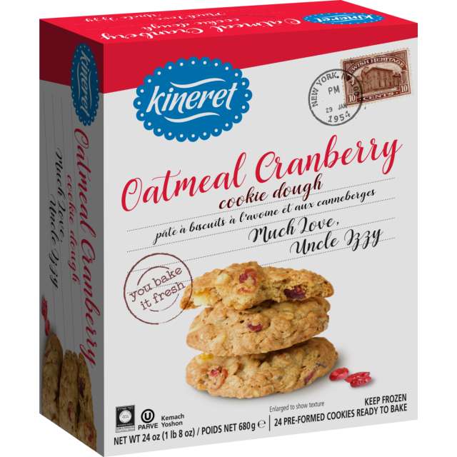 Kineret Frozen Oatmeal Cranberry Cookie Dough 24 Oz-313-679-04