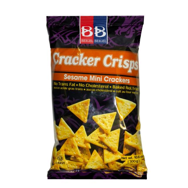 Beigel Beigel Cracker Crisps – Sesame Mini Crackers 10.6oz-121-412-39