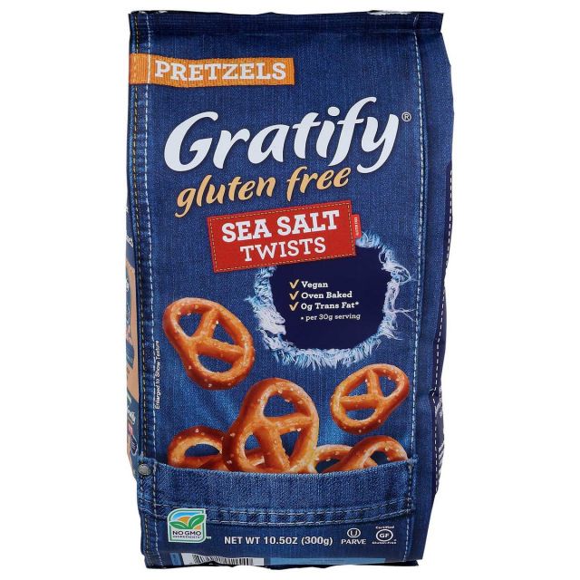 Gratify Gluten Free Pretzel Sea Salt Twists 10.5 OZ-OI210-10-314