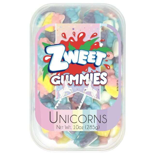 Zweet Gummy Unicorns 10 Oz-121-354-37