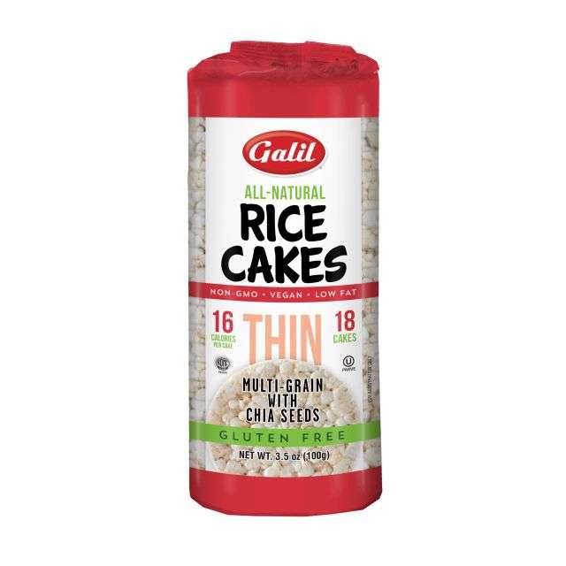 Galil Thin Rice Cakes Round  Multigrain & Chia 3.5 Oz-121-361-38