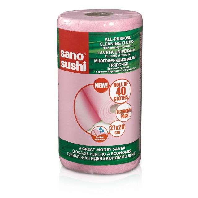 Sano Sushi All-Purpose Cleaning Cloth Reusable Pink 40 PCS-GP201-580