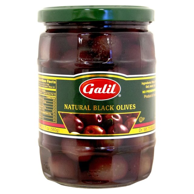 Galil Olives Black Natural Jar 19.7 Oz-04-203-51