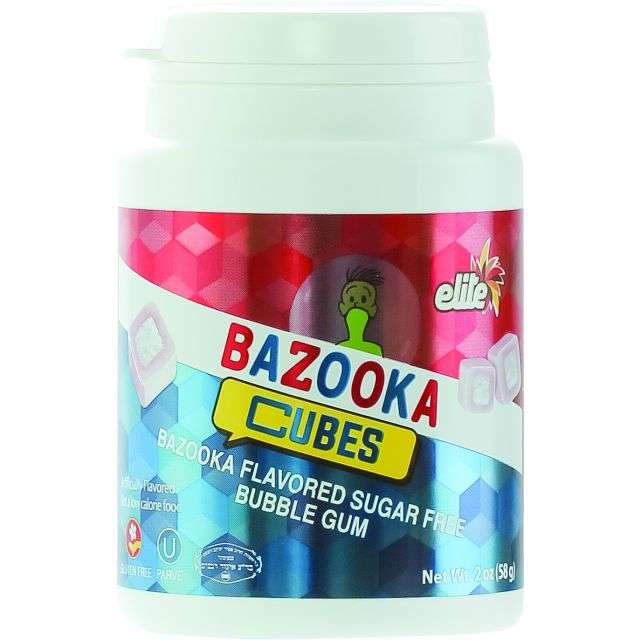 Elite Sugar Free Bazooka Cubes In A Cup 2 Oz-121-305-50