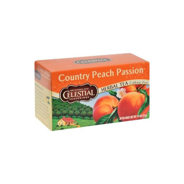 Celestial Seasonings Country Peach Passion Herb Tea 20 Tea Bags-04-350-16