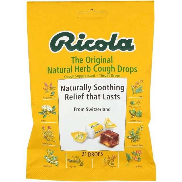 Ricola Herb Throat Drops Natural Cherry Honey 21 Drops-LTL-RCC10