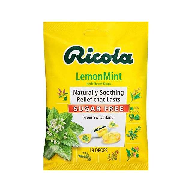 Ricola Herb Throat Drops Sugar Free Lemon Mint 18 Pcs-LTL-RCC82
