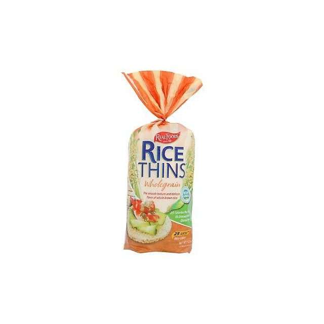 Real Foods Rice Thins Wholegrain rice cakes 5.3 Oz-LTL-RFB21