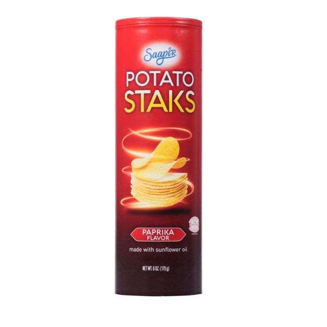 Saapir Potato Stacks Paprika 6 Oz-LTL-SAK12