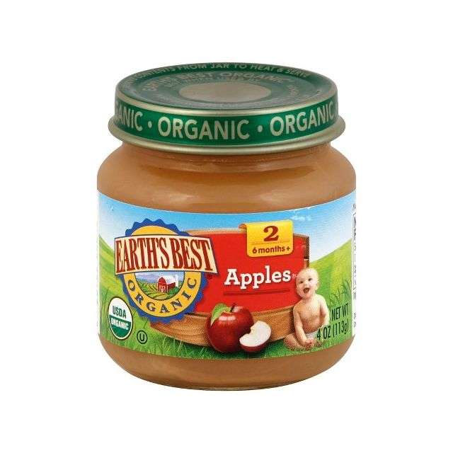 Earth's Best Organic Baby Food Apples, Stage 2 - 4 Oz-LTL-EBE80