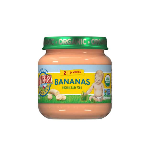 Earth's Best Organic Baby Food Bananas, Stage 2 - 4 Oz-LTL-EBE86
