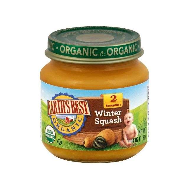 Earth's Best Organic Baby Food Winter Squash, Stage 2 - 4 Oz-05-363-38