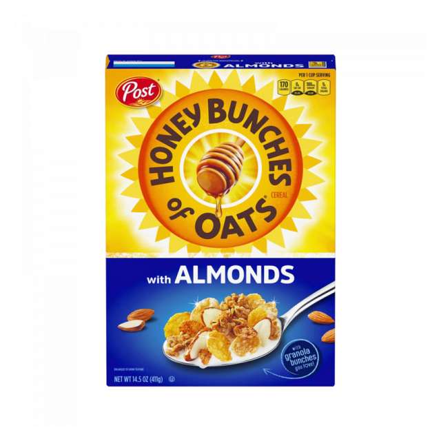 Post Honey Bunches of Oats with Almonds Cereal 14.5 Oz-04-527-34