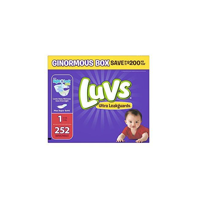 Luvs Baby Diapers Size 1 (4-6 Kg) 252 Ct-05-647-16
