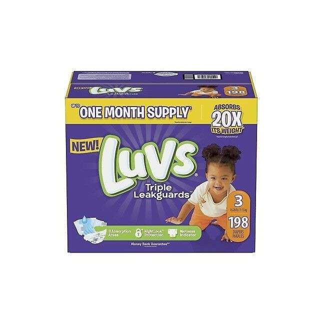 Luvs Baby Diapers Size 3 (7-13 Kg) 198 Ct-MPD-Luvs3