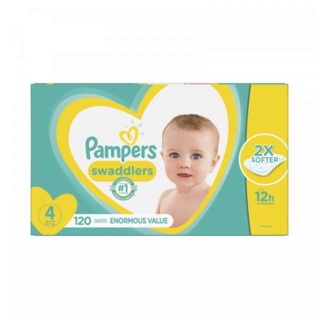 Pampers Swaddlers Size 4 - 120 Ct-05-647-24
