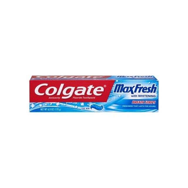 Colgate Maxfresh With Whitening Breathstrips Cool Mint Tooth Paste 6 Oz-MPD-764522