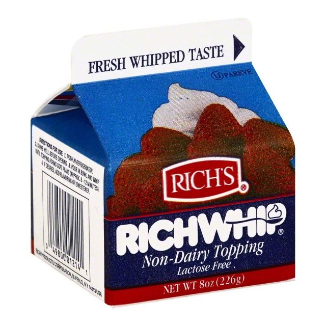 Rich's Rich Whip Non-Dairy Topping 8 Oz-04-179-10