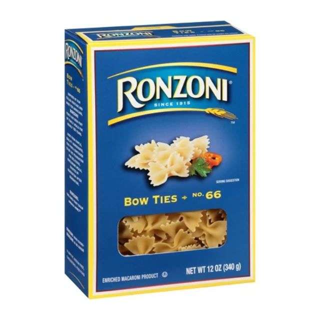 Ronzoni Bow Ties Pasta 12 Oz-04-213-38