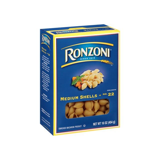 Ronzoni Medium Shells  Pasta 16 Oz-04-213-40