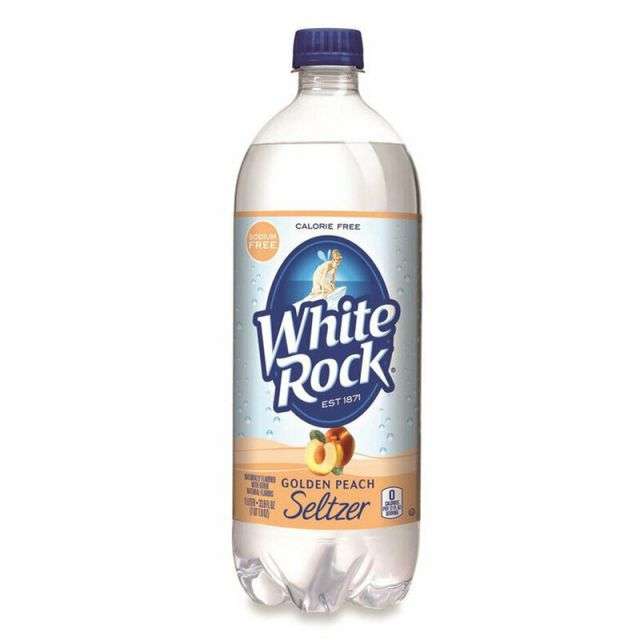 White Rock Peach Flavored Sparkling Seltzer 1 Liter-NPK-WRSP