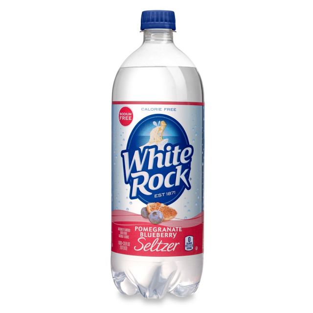 White Rock Pomegranate Blueberry Flavored Sparkling Seltzer 1 Liter-NPK-WRSPB