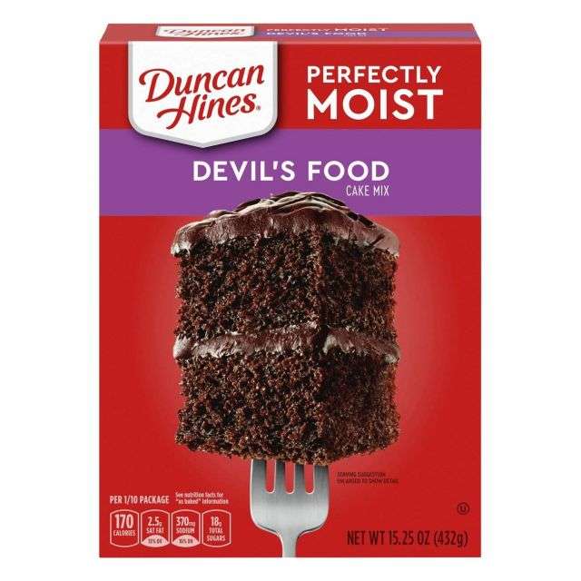 Duncan Hines Moist Cake Mix Devil's Food 15.25 Oz-NPK-DHCMDF