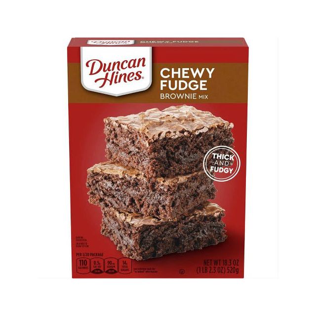 Duncan Hines Moist Chewy Fudge Brownie Mix Devil's Food 18.3 Oz-04-223-12