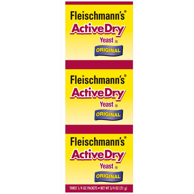 Fleischmann's Active Dry Yeast 0.25 Oz 3 Pack-04-180-20