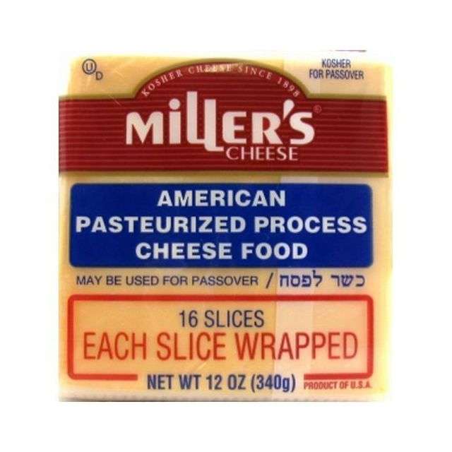 Miller's American Yellow Sliced cheese 12 Oz-320-639-13